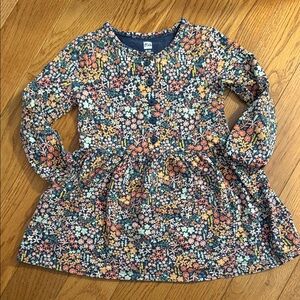 Tea Collection Floral Kids Dress - Blue, Orange, Pink